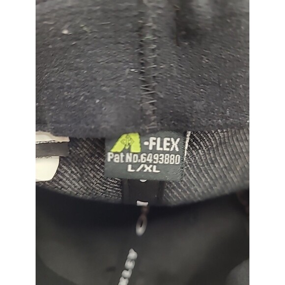 Oakley Flexfit Hat Size L/XL Cap Solid Black with Logo Flex - Picture 8 of 8